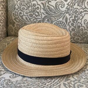Madewell Tan Straw Hat with Black Band